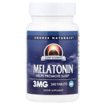 Source Naturals, Sleep Science®, мелатонин, 3 мг, 240 таблеток