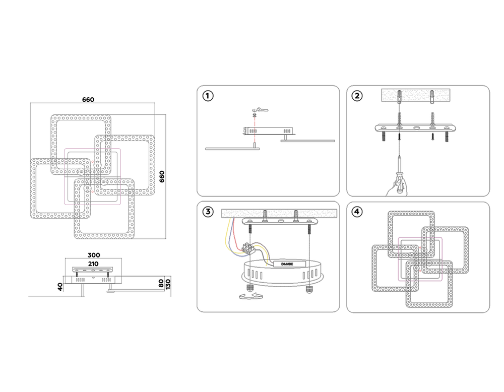 Ambrella Потолочный светодиодный светильник с пультом Original FA5306