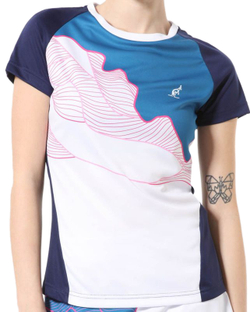 Женская теннисная футболка Australian Ace T-Shirt With Print In Front - blue cosmo