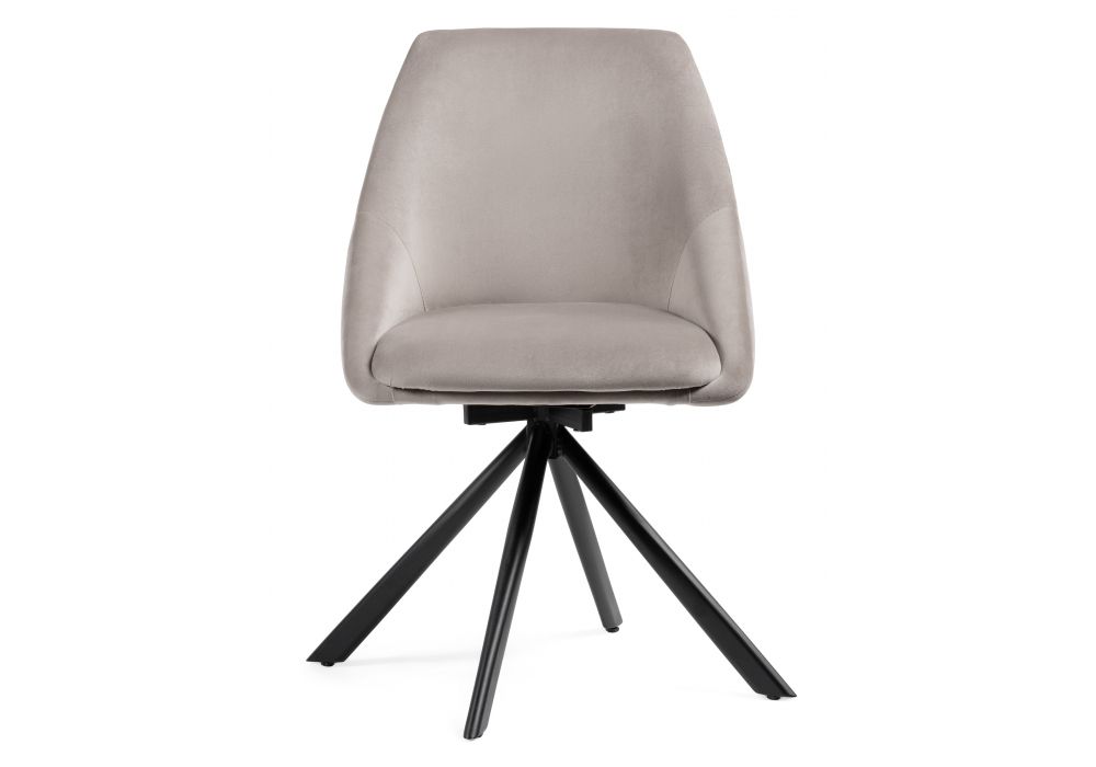 Стул на металлокаркасе Окленд крутящийся дымчатый / черный