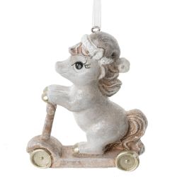 GAEM Фигурка декоративная подвесная "Лошадка на самокате", L7,5 W3 H9 см