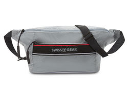Швейцарская светло-серая сумка на пояс 38х15х5 см SwissGear 3991404521 из качественного полиэстра с плетением рип-стоп армированного нитью