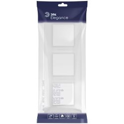 Рамка для розеток и выключателей ЭРА Elegance 14-5003-01М на 3 поста, белый матовый