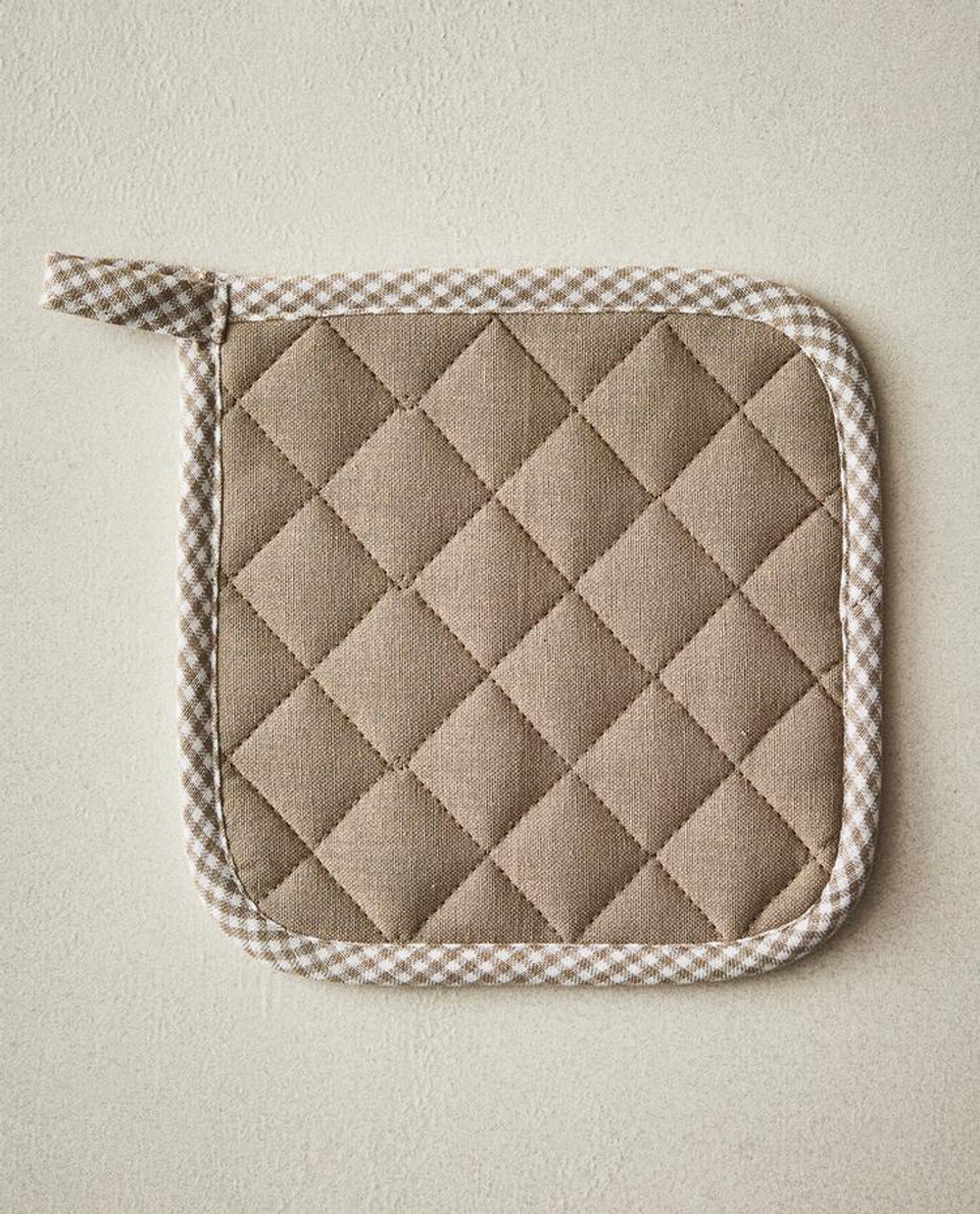 ZARA HOME ПРИХВАТКА ИЗ ХЛОПКА, СЕРОВАТО-КОРИЧНЕВЫЙ