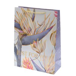 GAEM Пакет подарочный M (бумага 210г/м2, блок 12шт), L26 W12 H32 см, 4в.