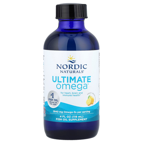 Nordic Naturals, Ultimate Omega®, с лимонным вкусом, 119 мл (4 жидк. унции)