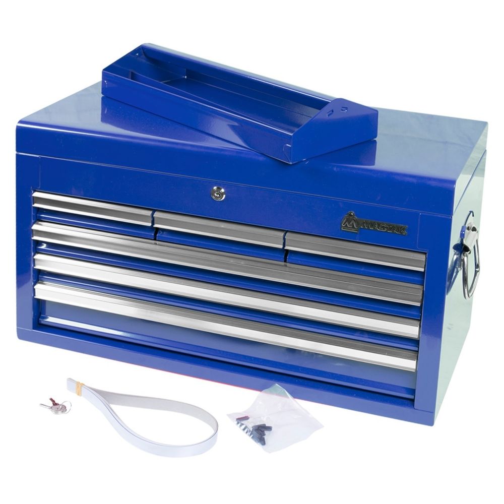 МАСТАК (511-06570B) Ящик инструментальный, 6 выдвижных ящиков и отсек, синий