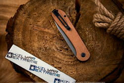 Нож Civivi BL Elementum C2103D сталь 14C28N Gray StoneWash рукоять Brown Micarta