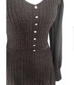 Pinko платье коричневое с люрексом