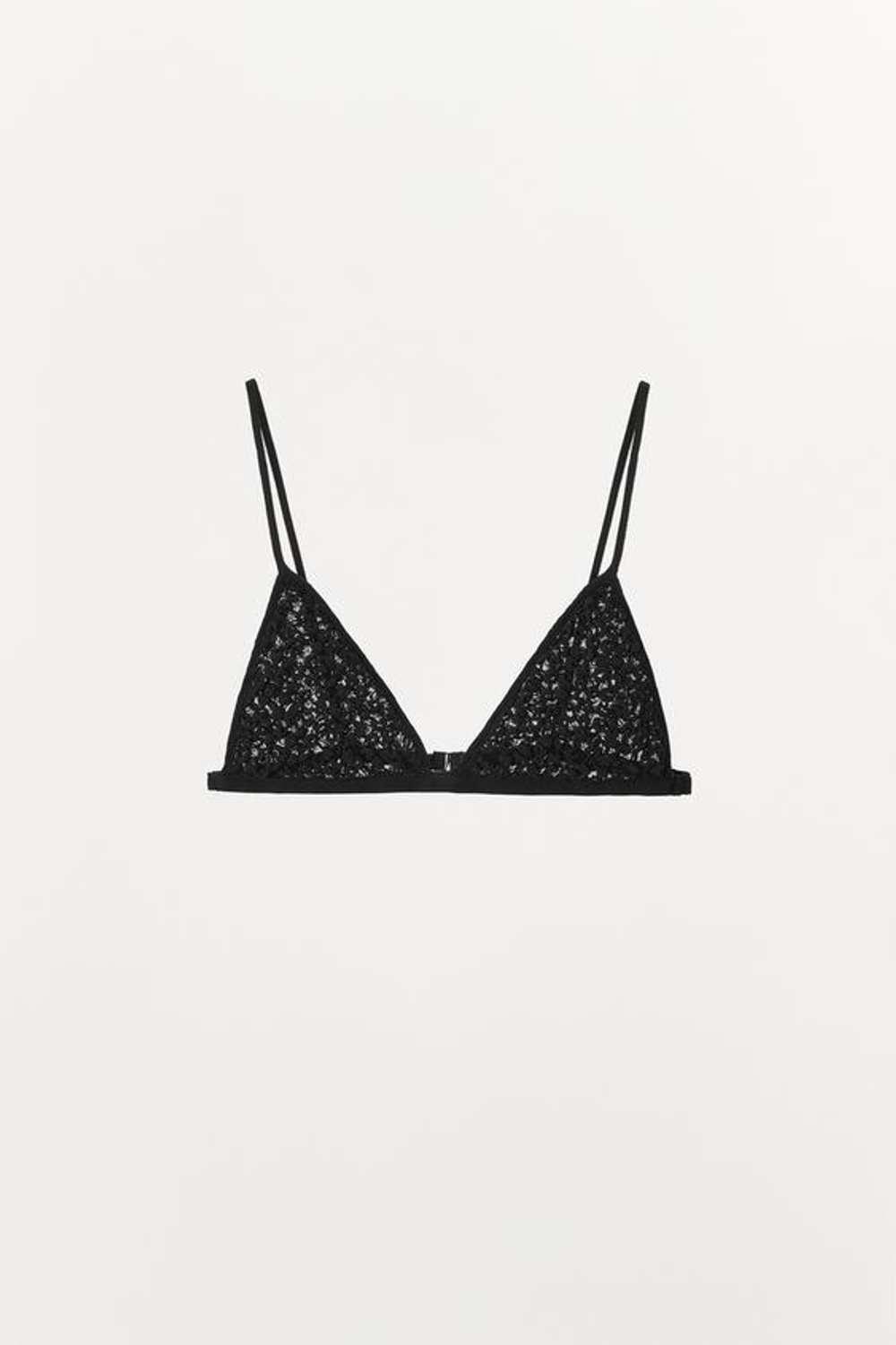 ZARA ТРЕУГОЛЬНЫЙ БЮСТГАЛЬТЕР С ТЕКСТУРОЙ, ЧЕРНЫЙ