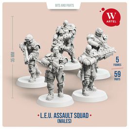 Комплект миниатюр L.E.U. - Assault Squad (Male enforcers)