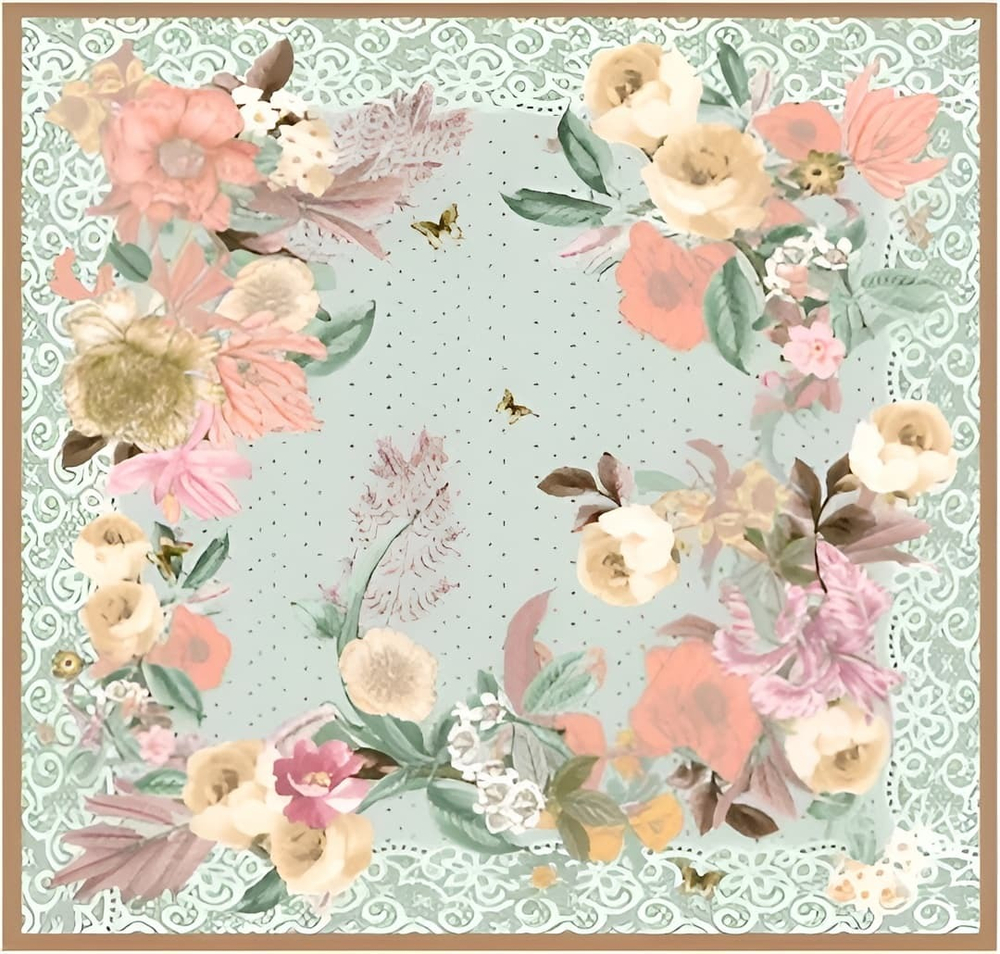 Платок двойной печати 88x88 см AV-HA34601