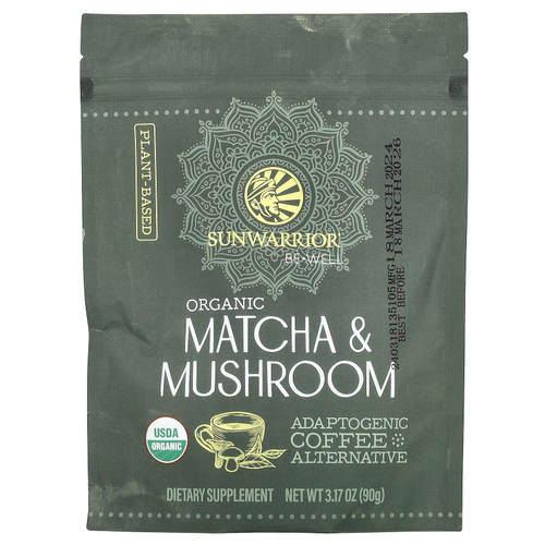 Sunwarrior, Органический матча и грибы, 90 г (3,17 унции)