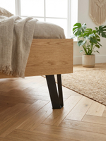 Кровать двуспальная, 160х200, Ланет, с настилом, массив дуба, лак, Dipriz