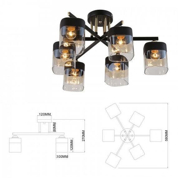 Потолочная люстра Rivoli Isadora 9133-306 Б0054753