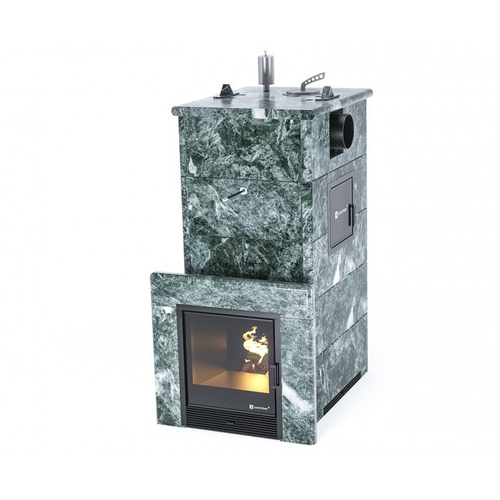 Банная печь ИзиСтим Геленджик М2 в полноценном кожухе с боковым подключением