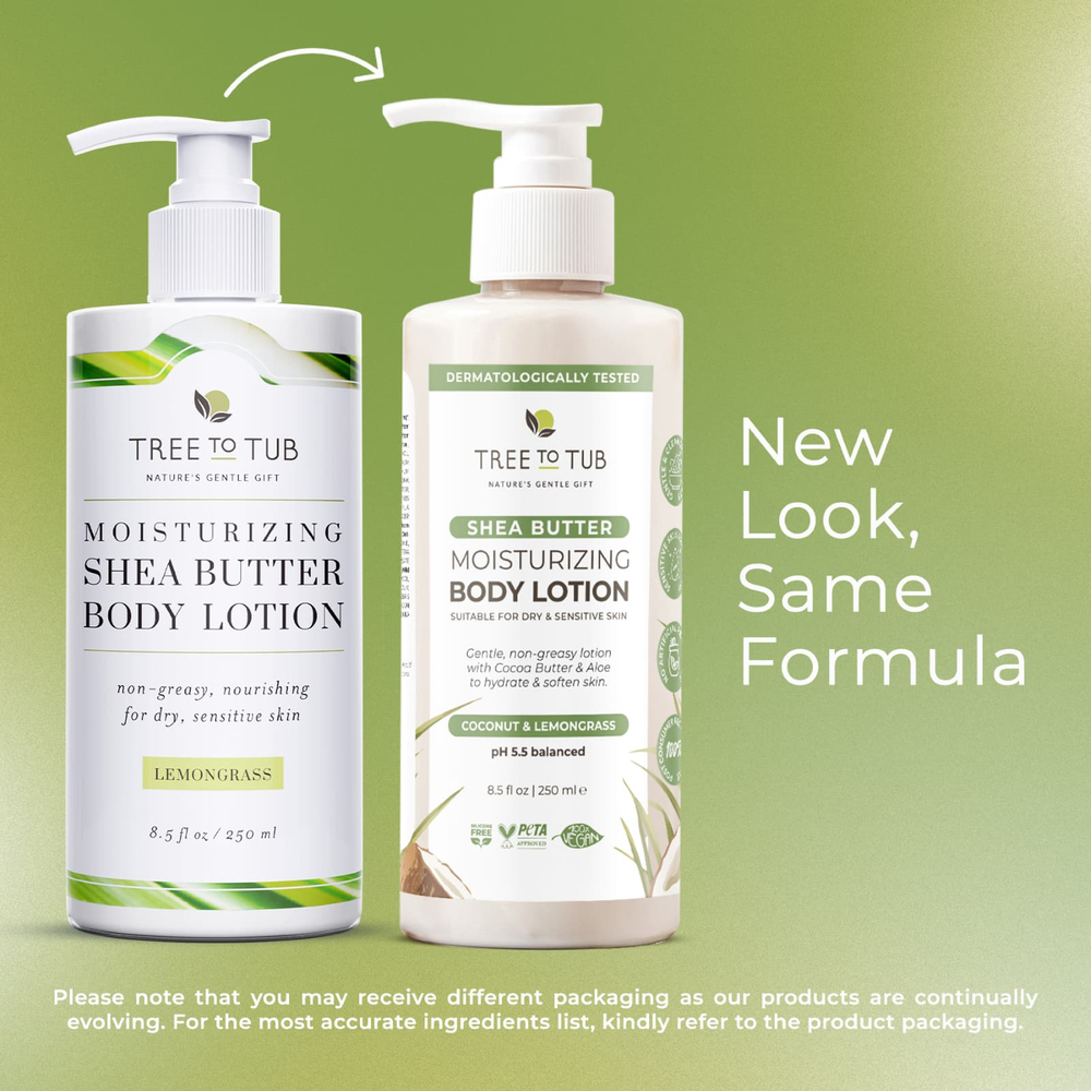 Tree To Tub, увлажняющий лосьон для тела с маслом ши, кокосом и лемонграссом, 250 мл (8,5 жидк. унции)
