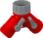 GRINDA GS-2, 3/4″, двухканальный, с внутренней резьбой, ударопрочный пластик, поливочный распределитель (8-426310)