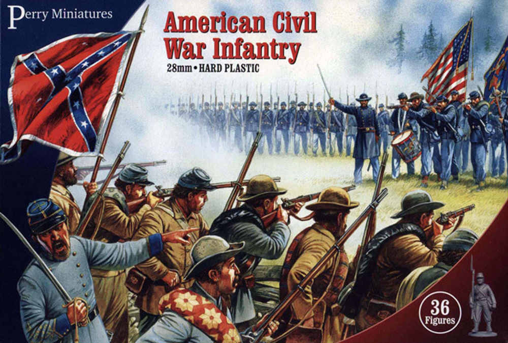 ACW01  American Civil War Infantry (36 Plastic Figures)