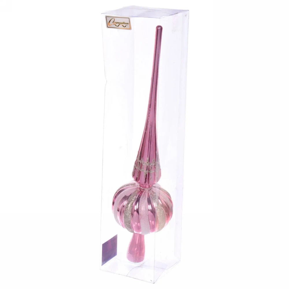 Верхушка на ёлку SHINE «Magic Waves» 33 см, rose pink