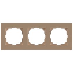 Рамка для розеток и выключателей Intro Accent 6-503-04 на 3 поста, СУ, шампань