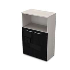 9Ш.017.8 Шкаф средний со стеклом и нишей (800*450*1245)