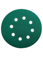 125мм P120 диск самозацепляющийся пленочный ЗЕЛЕНЫЙ с отверстиями