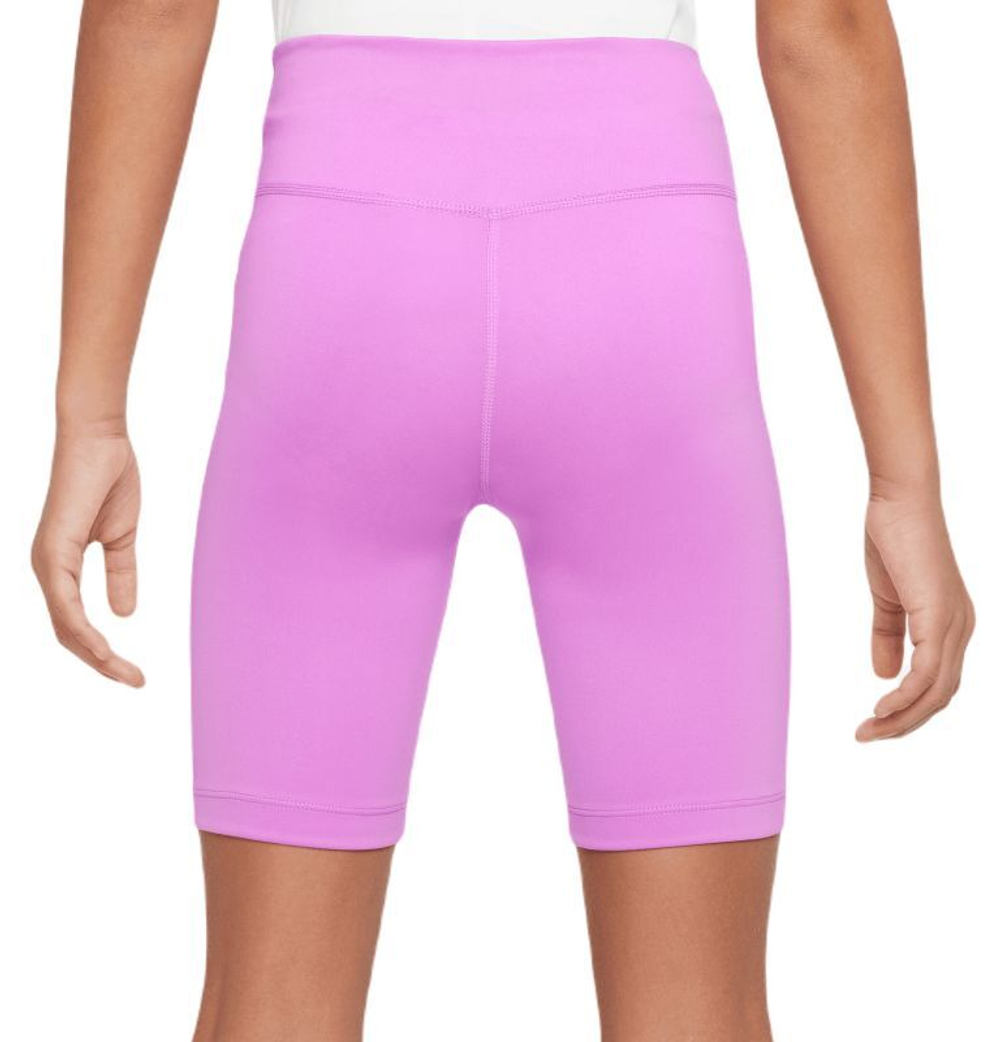 Шорты для девочки теннисные Nike Dri-Fit One Bike Shorts - rush fuchsia/white