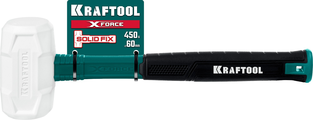 KRAFTOOL X-FORCE, 450 г, белая, резиновая киянка (2077-45)