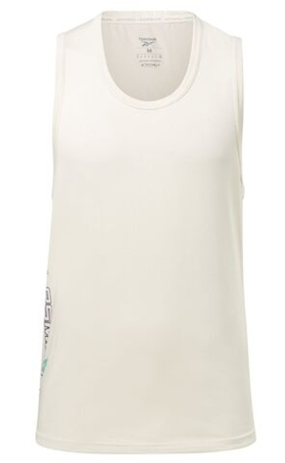 Мужская теннисная футболка Reebok Les Mills Activchill+Dreamblend Tank - classic white