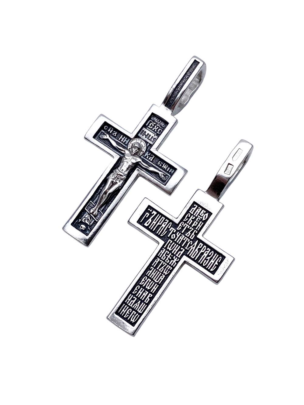 Крест из серебра/Чернение