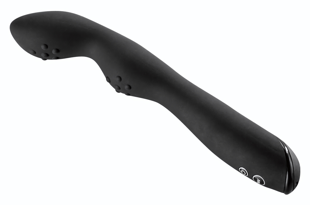 Черный вибромассажер простаты P-Spot - 23,5 см. (Цвет: черный)