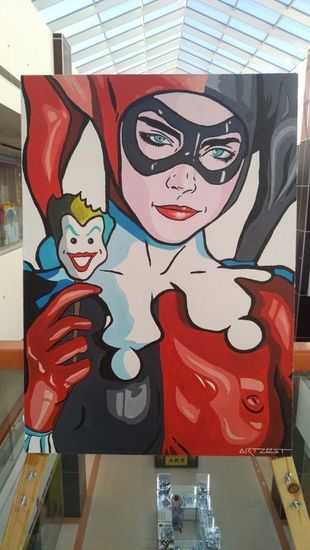 Картина "Харли Квинн с игрушкой Джокером"