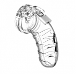 Прозрачный мужской пояс верности Model 04 Chastity 4.5 Cock Cage (Цвет: прозрачный)
