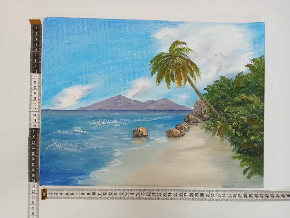 Картина "Побережье" Масло. Кисти. Холст на подрамнике.30x40 см.
