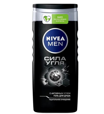 Nivea Men гель для душа сила угля 250 мл.