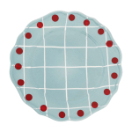 Тарелка обеденная Bitossi Home Light Blue Red Dots (27 см)
