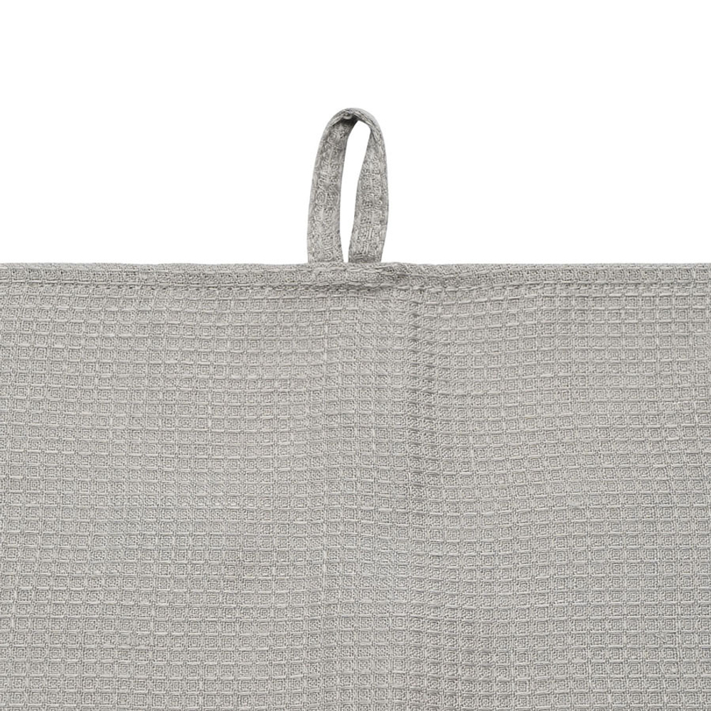 Набор из двух вафельных полотенец изо льна серого цвета из коллекции essential, 50х70 см