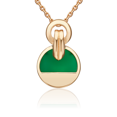 Подвеска из красного золота с агатом