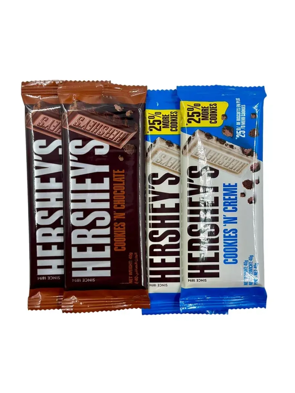 Шоколад Hershey s Cookies Creme и  chocolate (4шт)