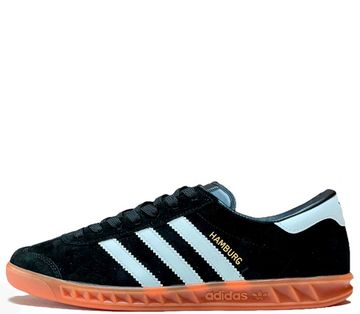 Adidas hamburg black gum sole clearance