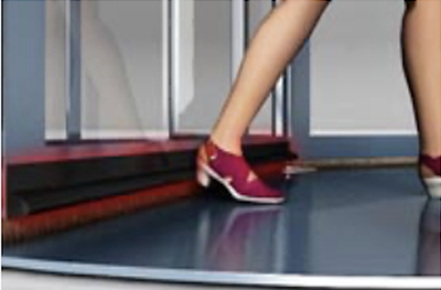 Горизонтальный бампер безопасности (NO) для карусельных дверей