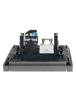 FORTE&PIANO Розетка двойная RJ11+RJ45 кат.5E FP535 сталь IEK
