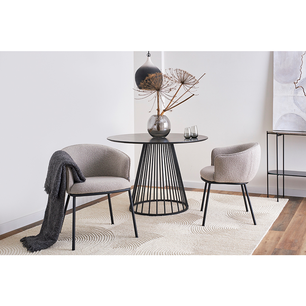 Стул Bergenson Bjorn Paal, букле, серый