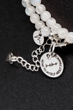 Браслет "Memo about Moon" двойной из природного лунного камня