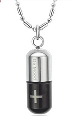Кулон унисекс "Батарейка" с тайником Steelman GX110 на цепочке