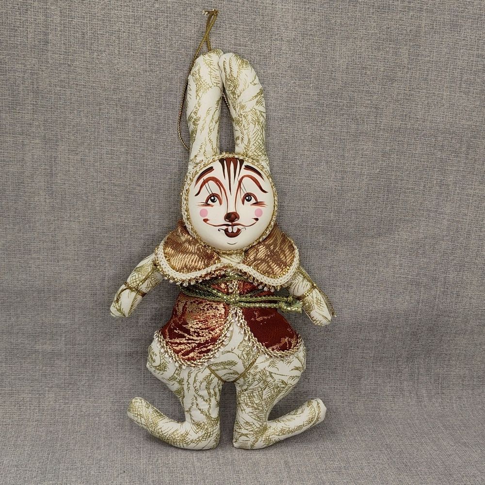 Ёлочная игрушка Кролик в жилете