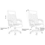 Кресло руководителя Helmi HL-E80 "Ornament", экокожа коричневая, мягкий подлокотник