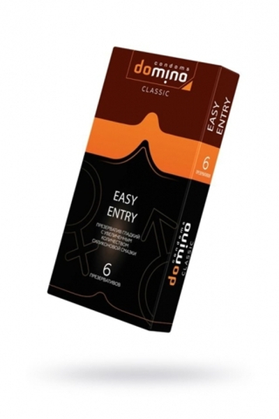 Презервативы Domino, classic, easy entry, латекс, 18 см, 5,2 см, 6 шт. (Цвет: прозрачный)