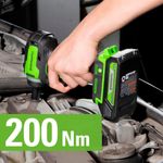 Гайковерт ударный акк. Greenworks G24IW200, 24V,б/щет, 3/8'', 200Нм, 1х4Ач,ЗУ,кор (3803607CUB)
